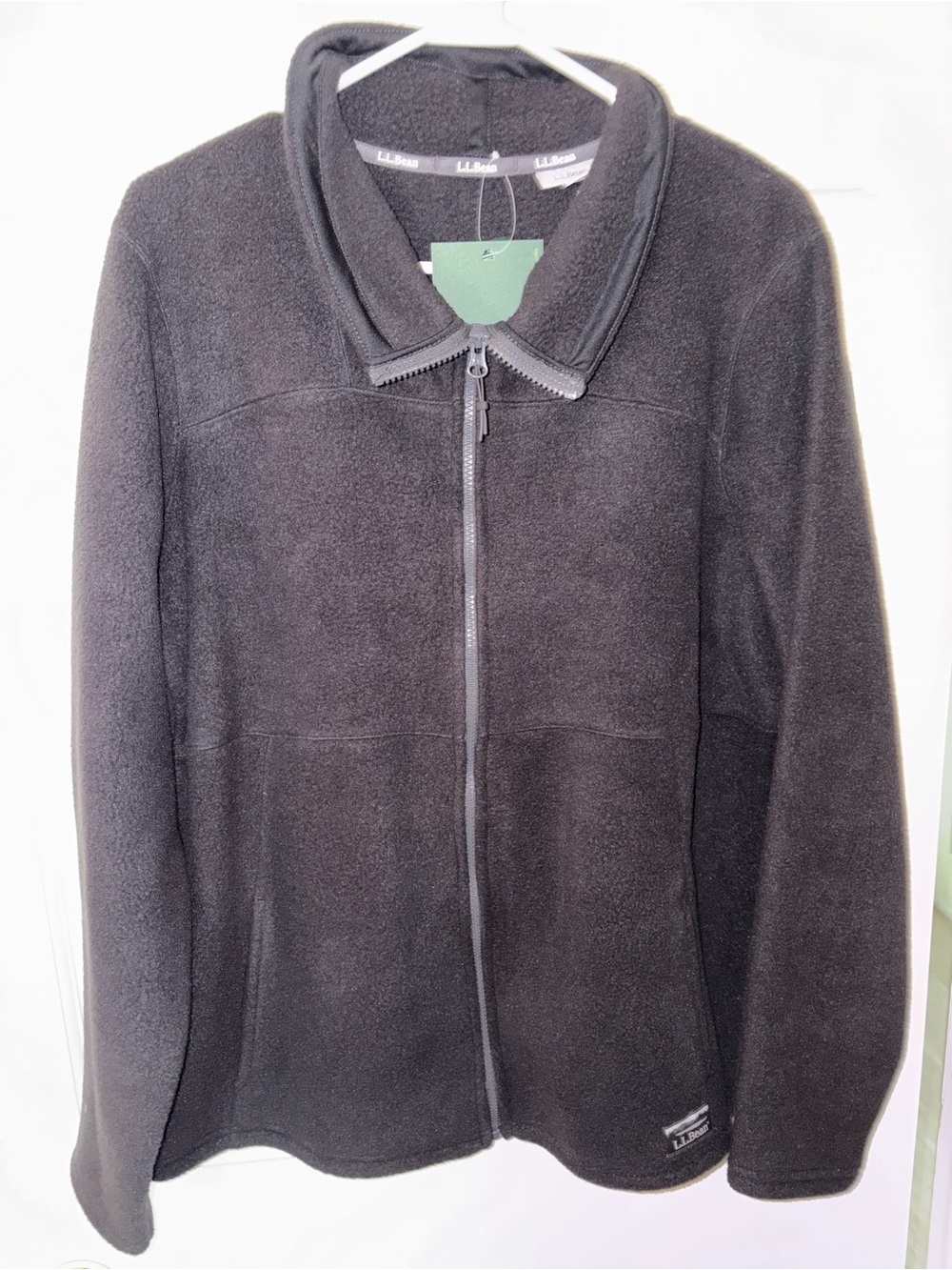 L.L. Bean Women's Black Fleece Full-Zip Jacket